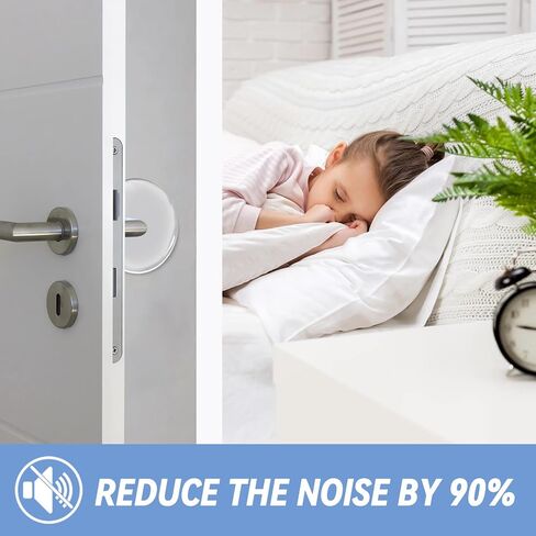 JULBEAR 12PCS Clear Door Stoppers for Wall, Wall Protectors from Door Knobs with Strong Back Self Adhesive,Quiet, Shock, Absorbent Silicone, Door Knob Wall Protector Door Handle Bumpers in Kuwait