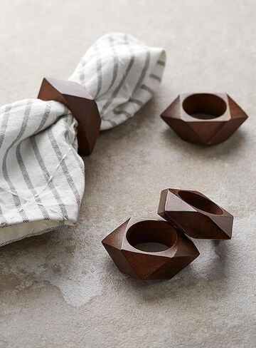 حلقات منديل KLAVATE لطاولة الطعام حامل مناديل حلقات منديل للاستخدام اليومي أبازيم هدية لحفلات عيد الشكر (مربع) in Kuwait