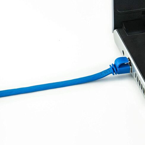 Dripstone CAT7 S/FTP كابل إيثرنت نحاسي عاري 600 ميجا هرتز سم مُصنف للتركيبات داخل الحائط سلك توصيل مسطح عالي السرعة لشبكة الكمبيوتر وأجهزة التوجيه CAT 7 ETL مدرج (25 قدمًا، أزرق) in Kuwait