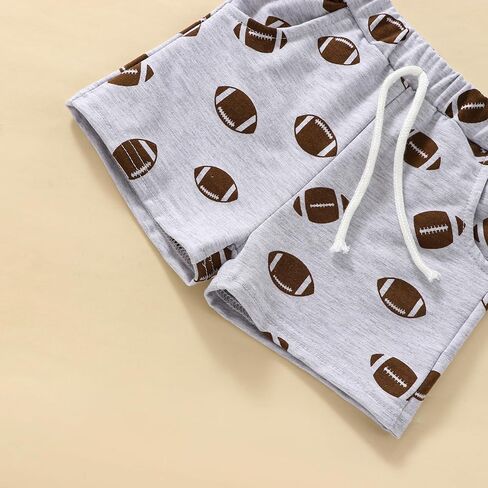 Summer Baby Boy Clothes Shorts Set Short Sleeve Beach Bum T-Shirt Tops Solid Drawstring Shorts 2Pcs Casual Outfit in Kuwait