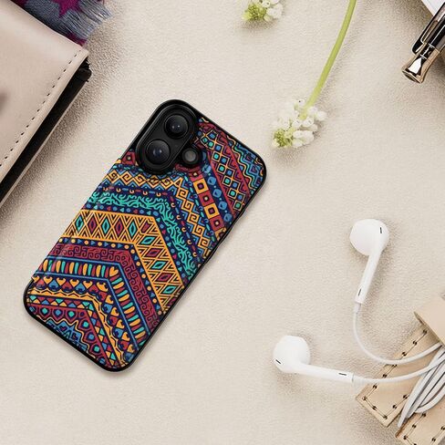 محفظة LETO لهاتف iPhone 16 Pro Max - غطاء جلدي قابل للطي - تصميمات عصرية - فتحات للبطاقات، مسند - حافظة هاتف واقية للنساء والفتيات - 6.9 بوصة - أسود in Kuwait