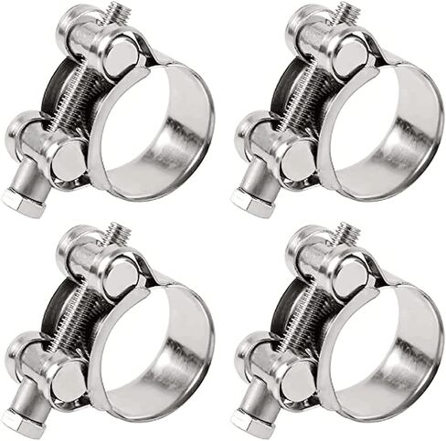 29-31mm T-Bolt Hose Clamps, Adjust Tube Clamps 304 Stainless Steel Heavy Duty Pipe Tube Clamps (4 Pcs) in Kuwait