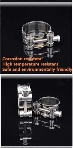 29-31mm T-Bolt Hose Clamps, Adjust Tube Clamps 304 Stainless Steel Heavy Duty Pipe Tube Clamps (4 Pcs) in Kuwait