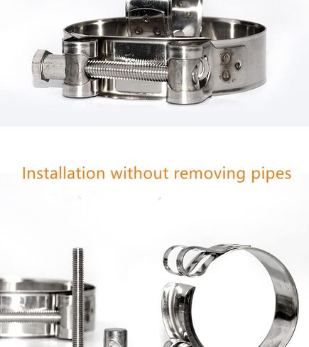 29-31mm T-Bolt Hose Clamps, Adjust Tube Clamps 304 Stainless Steel Heavy Duty Pipe Tube Clamps (4 Pcs) in Kuwait