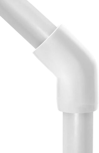 QWORK 45 درجة 2 طريقة تركيب الكوع PVC، درجة الأثاث، مقاس 1 بوصة، أبيض (عبوة من 20) - مثالي لبناء الأثاث والهياكل البلاستيكية in Kuwait