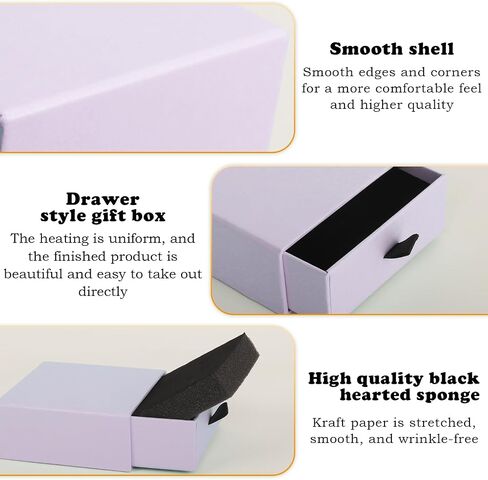 Nsmykhg Jewelry Gift Box Velvet-Lined,12 Pack Compact Drawer Style for Earrings & Rings, Necklace & Bracelet Organizer, 3.93x3.93x1.65 Inches, Stackable Elegant Jewelry Display & Storage Box (Orange) in Kuwait
