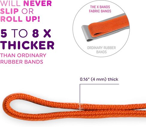 أربطة مقاومة للتمرين من ذا إكس باند - أربطة من القماش السميك للغاية غير قابلة للانزلاق - 20، 30، 40، 50 رطل - تمرين اللياقة البدنية للساقين، تدريب المؤخرة، التمدد، اليوغا in Kuwait