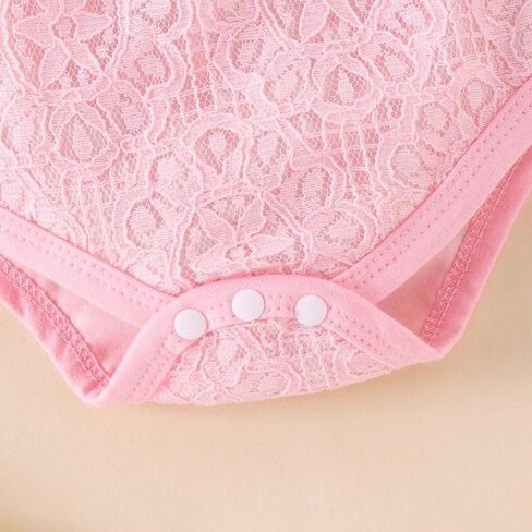 Baby Girl Clothes Lace Off Shoulder Romper Flare Jeans Pants Headband and Belt 4pcs Outfit 3-24 Months in Kuwait