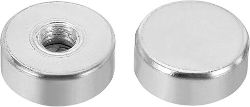 PATIKIL M6x1.0 Cap Nut, 20 Pack Acorn Nut Screw Cap Insert Bolt Cover Flat Female Thread Decorative Hardware Fittings Light Fixtures Silver Tone in Saudi Arabia