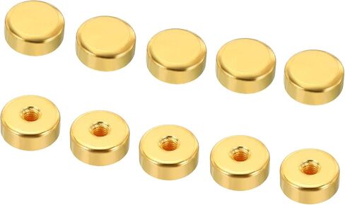 PATIKIL M6x1.0 Cap Nut, 20 Pack Acorn Nut Screw Cap Insert Bolt Cover Flat Female Thread Decorative Hardware Fittings Light Fixtures Silver Tone in Saudi Arabia