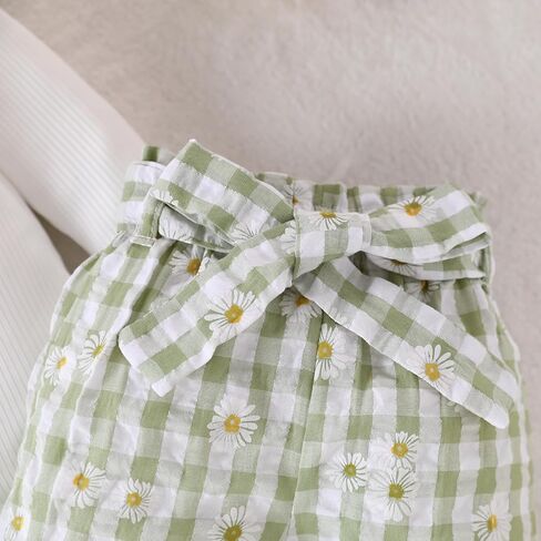 Kaipiclos Infant Baby Girl Clothes 0 3 6 12 18 24 Months Rib Knit Romper Daisy Print Pants Headband Baby Clothes for Girls in Kuwait