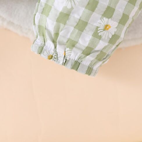 Kaipiclos Infant Baby Girl Clothes 0 3 6 12 18 24 Months Rib Knit Romper Daisy Print Pants Headband Baby Clothes for Girls in Kuwait