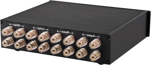 Two Amplifiers to Two Pairs of Speakers Selector Switch (2 to 2) Manual Switcher 2 in 2 Out Metal Enclosure (AS 0202) in Saudi Arabia