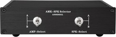 Two Amplifiers to Two Pairs of Speakers Selector Switch (2 to 2) Manual Switcher 2 in 2 Out Metal Enclosure (AS 0202) in Saudi Arabia