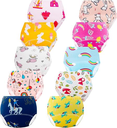 Potty Training Underwear for Girls, Toddler Learning Training Underwear Boys (10 Packs, 3-4T, Multicolor) in Saudi Arabia