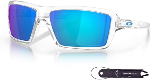 Oakley Cables OO9129 Rectangle Sunglasses for Men + BUNDLE Accessory Leash + Designer iWear Kit in Saudi Arabia
