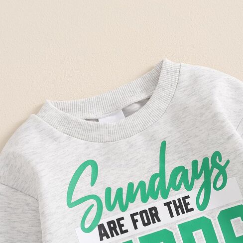 Baby Boy Football Outfit Toddler Little Boys Rugby Game Day Clothes Set Letter Print Eagles Sweatshirt Tops Pants 2PCS Set in Kuwait