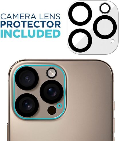 Tech Armor Screen Protector for iPhone 16 Pro Max - Ballistic Tempered Glass, Case Friendly, Sensor Protection, HD, 9H Hardness, 3 Pack + Bonus Camera Lens Protector in Kuwait
