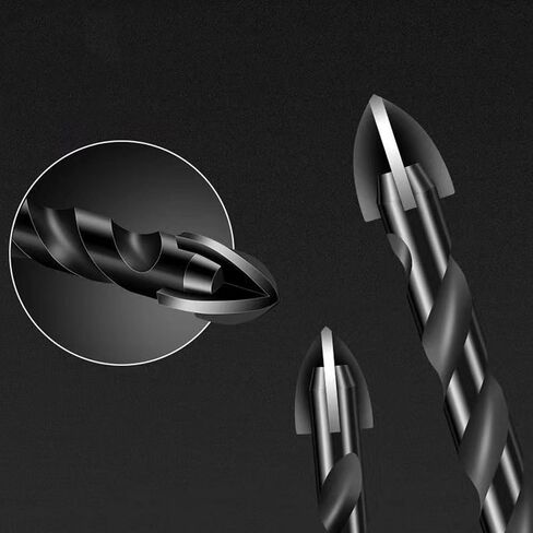 10PCS Four Flute Hex Shank Drill Bit Set (7 Sizes) for Glass Concrete Ceramic Tile Wood Plastic Stone and Alloy Drilling in Saudi Arabia