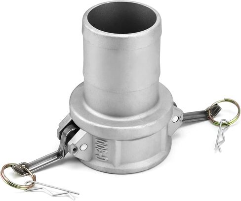 تركيب خرطوم QWORK Camlock، 4 قطع من سبائك الألومنيوم من النوع C وتركيب خرطوم الأخدود، 1.5 بوصة Camlock أنثى x 1.5 بوصة خرطوم عرقوب in Saudi Arabia