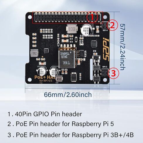 قبعة GeeekPi P30 PoE+ لـ Raspberry Pi 5، مع مبرد Pi 5 النشط الرسمي in Saudi Arabia