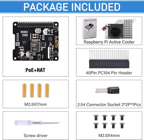 قبعة GeeekPi P30 PoE+ لـ Raspberry Pi 5، مع مبرد Pi 5 النشط الرسمي in Saudi Arabia