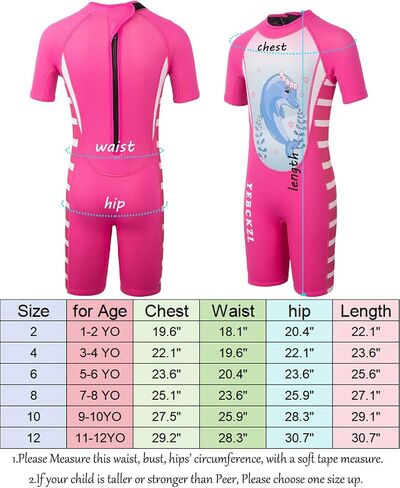 Kids Wetsuit for Youth Teenager,Zip Neoprene Wet Suits for Boys Girls to Keep Warm in Cold Water Diving Surfing Swimming in Saudi Arabia