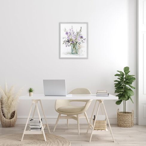 Stupell Industries Mixed Purple Botanicals Traditional Flower Arrangement Painting Framed Wall Art, Design By Carol Robinson in Saudi Arabia