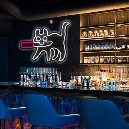 LIFE IS GOOD Neon Signs for bar Wall Decor Cocktail Neon Lights flamingo Neon Lights for Home Bedroom Party Decorative Led Signs. (for good) in Saudi Arabia