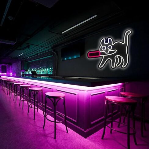 LIFE IS GOOD Neon Signs for bar Wall Decor Cocktail Neon Lights flamingo Neon Lights for Home Bedroom Party Decorative Led Signs. (for good) in Saudi Arabia