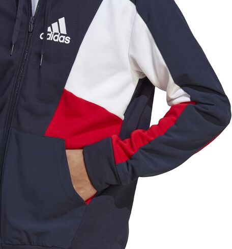 adidas Men's Essentials Colorblock Full-Zip Hoodie in Saudi Arabia
