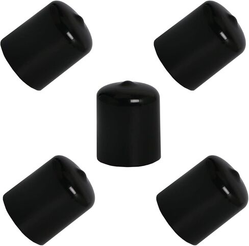 10PCS ID19mm(3/4") Black PVC Rubber End Caps, Vinyl Flexible End Caps, Round Pipe End Caps, Bolt Thread Protector Safety Caps in Saudi Arabia