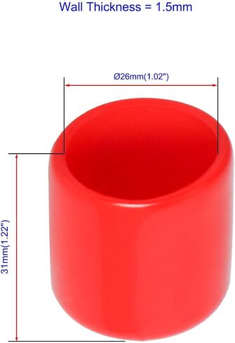 10PCS ID19mm(3/4") Black PVC Rubber End Caps, Vinyl Flexible End Caps, Round Pipe End Caps, Bolt Thread Protector Safety Caps in Saudi Arabia