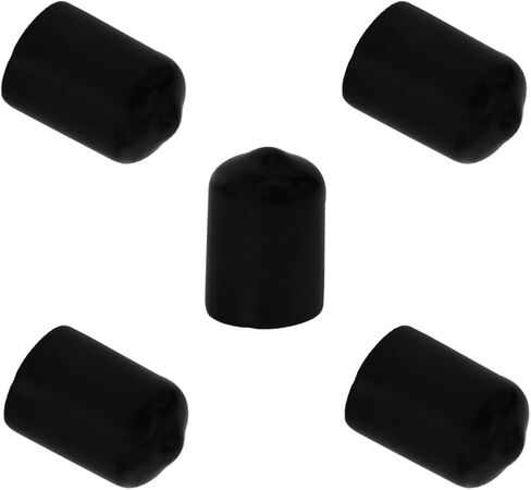 10PCS ID19mm(3/4") Black PVC Rubber End Caps, Vinyl Flexible End Caps, Round Pipe End Caps, Bolt Thread Protector Safety Caps in Saudi Arabia