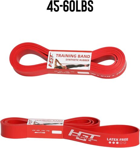 حزام مقاومة طويل HGT - حزام تمرين خالي من اللاتكس بقوة إضافية للنساء والرجال - يدعم التمدد واليوجا والبيلاتيس - معدات التمارين الرياضية للمنزل/صالة الألعاب الرياضية in Kuwait