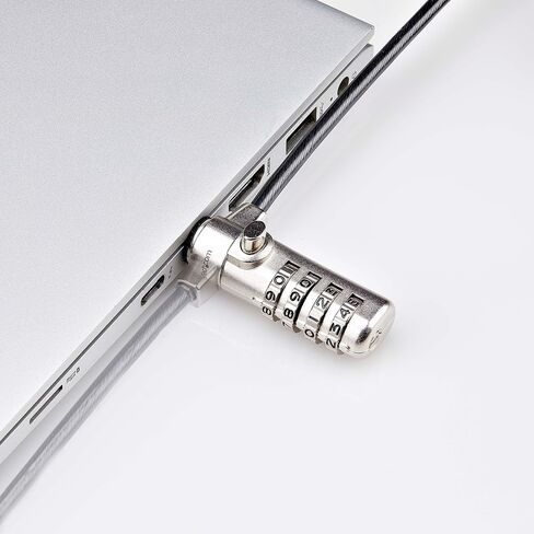 StarTech.com Slim Lock Nano Slot متوافق، كابل قفل بطول 6.6 قدم (2 متر)، أمان مكتبي ضد السرقة لأجهزة الكمبيوتر المحمول/الكمبيوتر المحمول in Saudi Arabia