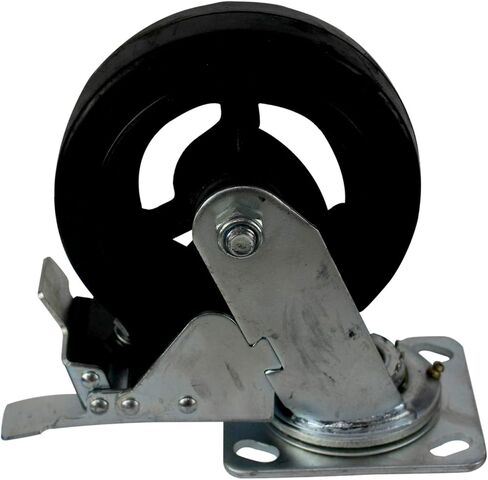 Pack of 4 - RK Heavy Duty Moldon Rubber Swivel Casters Iron Wheel, 6" x 2", Capacity: 500 lbs/Ea in Kuwait