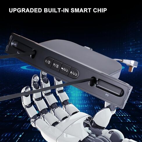 Retractable Center Console USB Hub with Physical Keys, Car Control, Fast Charging, Easy Organization, Easy to Install, Stylish Design, for Tesla Model 3 & Y 2021-2023 in Saudi Arabia