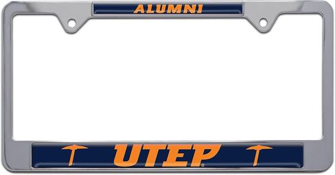 UTEP University of Texas at El Paso Metal License Plate Frame (Black Alumni) in Kuwait