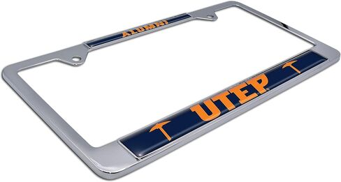 UTEP University of Texas at El Paso Metal License Plate Frame (Black Alumni) in Kuwait