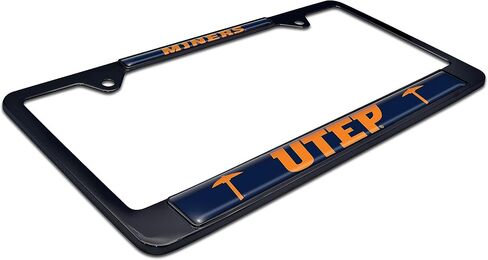 UTEP University of Texas at El Paso Metal License Plate Frame (Black Alumni) in Kuwait