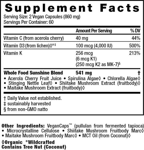 HealthForce SuperFoods Truly Natural Vitamin D - 60 Vegan Capsules in Saudi Arabia