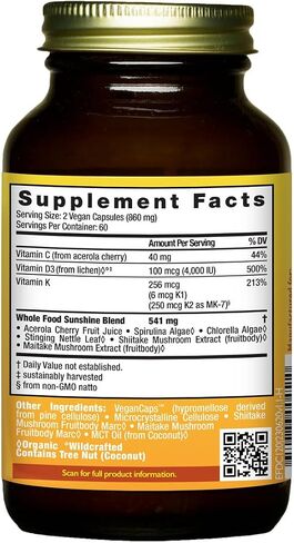 HealthForce SuperFoods Truly Natural Vitamin D - 60 Vegan Capsules in Saudi Arabia