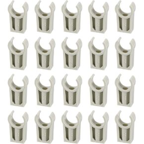 uxcell 20Pcs U-Shaped Water Pipe Clamps, PPR Pipe Clamps Clips U Shaped Pipe Clip Fit for 32mm/1.26" OD Water Pipes, 25mm Height, White