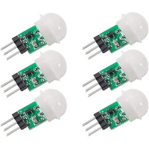PIR Motion Sensor Modules, Mini Pyroelectric Human Motion IR Sensor Detector(6 Pack)