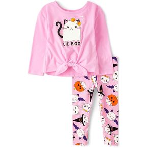 The Children's Place baby girls Long Sleeve Top and Pant, 2 Piece Set