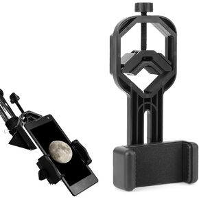 CYTGOUPER Telescope Phone Adapter, Scope Phone Mount Plastic Black Mobile Phone Bracket for Binocular Monocular Smartphone and More