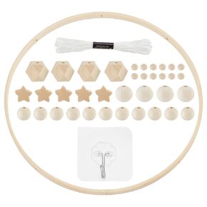1set Nursery Mobile DIY Wooden Frame Crib Mobile Wind Chime Bed Wood Mobile Hanger Wooden Frame Ornaments Handmade Kit