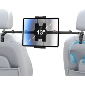 woleyi Car Tablet Headrest Holder for iPad - Car Back Seat Headrest Tablet Mount Stand, Road Trip Essentials for Kids, for 4.7-13" Tablet iPad Pro 12.9, Air, Mini, Galaxy Tabs, Kindle Fire HD, Switch
