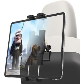 Tesla Tablet Mount Back Seat, Tesla Model Y Model 3 Headrest Tablet Holder for Kids [Metal Ball Head & 360° Rotation] for iPad Pro 12.9 Air Mini, Galaxy Tab, Fire, Switch, iPhone, 4-13"